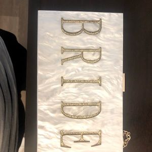 Brand new, only used once bride clutch